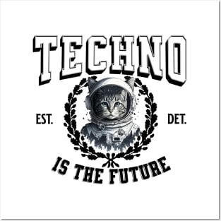 TECHNO  - Is The Future (black) Posters and Art